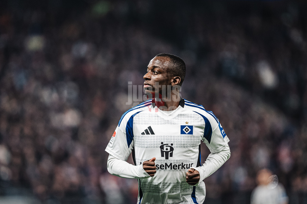 Fußball | Männer | Saison 2024/2025 | 2. Fußball-Bundesliga | 25. Spieltag | Hamburger SV vs. Fortuna Düsseldorf | 08.03.2025 | Jean-Luc Dompe (#7, HSV)