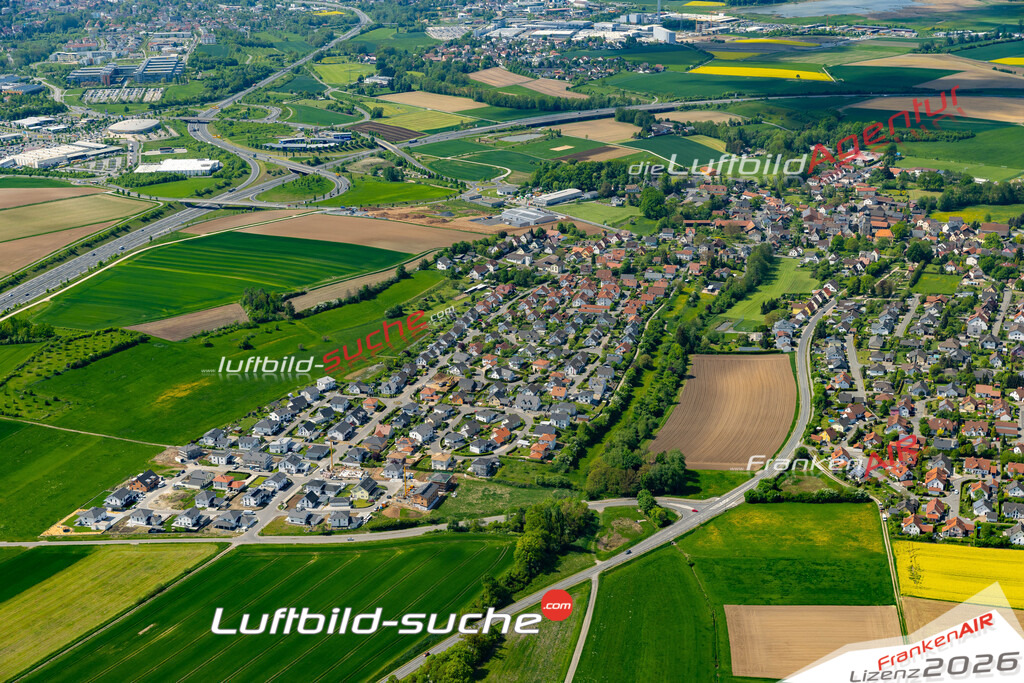 Die Luftaufnahme Unterlauter - Lautertal wurde 2022 vom Flugzeug aus (keine Drohne) erstellt. Hohe Auflösung -für große Poster und Wandbilder geeignet - Garantiert!