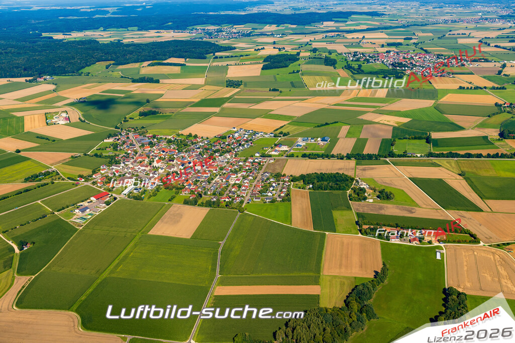 Luftaufnahme von  Mödingen - Die Luftaufnahme wurde 2025 vom UL-Flugzeug heraus erstellt ( keine Drohne ) - Hochauflösende Luftaufnahme - für professionelle Ausdrucke geeignet. Die Geschenkidee !Mit Lizenz und Bildrechte bestellbar