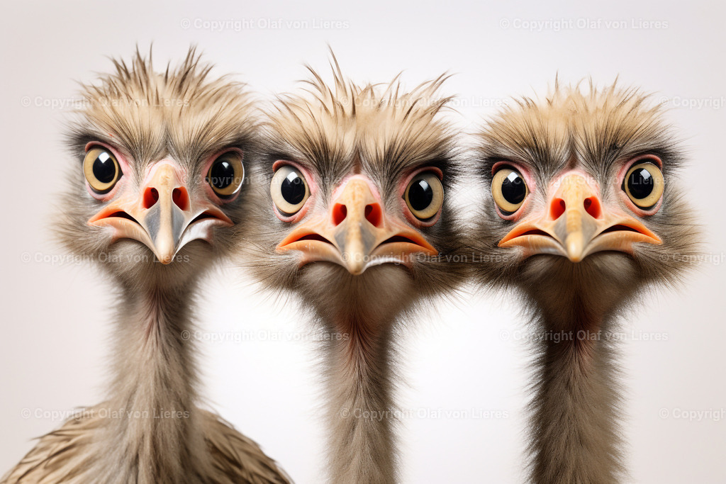 Vogelstrauss Gesichter | lustige Gesichter vom Vogelstrauss