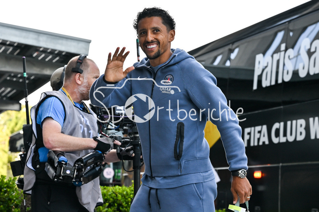 Paris Saint Germain - FC Bayern München | Im Bild MARQUINHOS (Paris SG 5) bei der Teamankuft vor dem Spiel / Einzelfoto / Freisteller / FIFA Club World Cup: Paris Saint Germain - FC Bayern Muenchen, Mercedes Benz Stadium am 05.07.2025 / NOT FOR SALE IN USA