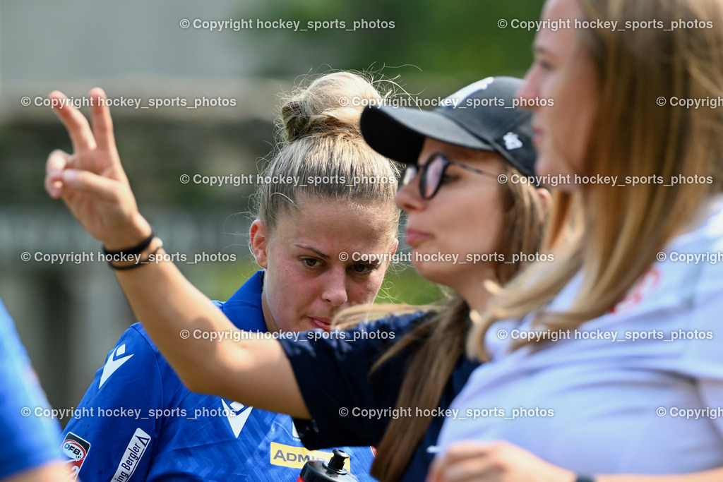 Carinthians Hornets vs. GAK 1902 Frauen | #7 Vanessa Kraker GAK, Headcoach GAK Jasmin Christine Pistotnik, Carinthians Hornets vs. GAK 1902 Frauen, Carinthians Hornets vs. GAK 1902 Frauen am 01.09.2024 in Sachsenburg (Sportplatz Sachsenburg), Austria, (Photo by Bernd Stefan)