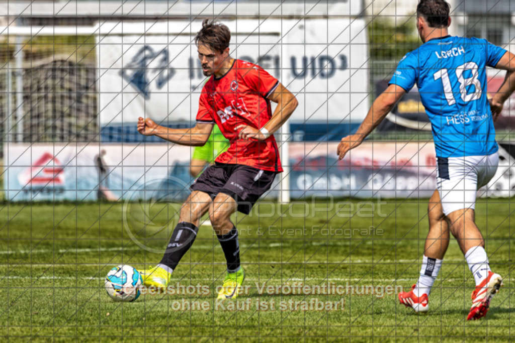 20250816_152835_0709-Bearbeitet | #,1.Göppinger SV (rot) vs. FSV 08 Bietigheim-Bissingen (blau), Fußball, Oberliga BW, wfv, 03. Spieltag, Saison 2025/2026, Rasensportplatz Stadion SV Göppingen, Hohenstaufenstr. 116, 73033 Göppingen, 16.08.2025 - 14:00 Uhr,Foto: PhotoPeet-Sportfotografie/Peter Harich