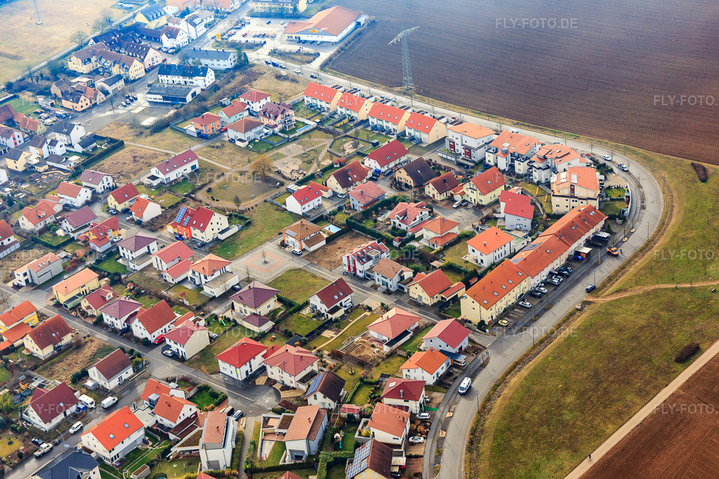 Luftbild: Am Höhenweg im Winter ohne Schnee in Kandel im Bundesland Rheinland-Pfalz in Deutschland. Foto: IMG_096577.jpg vom 02.02.2017 durch Werner Riehm/FLY-FOTO.de