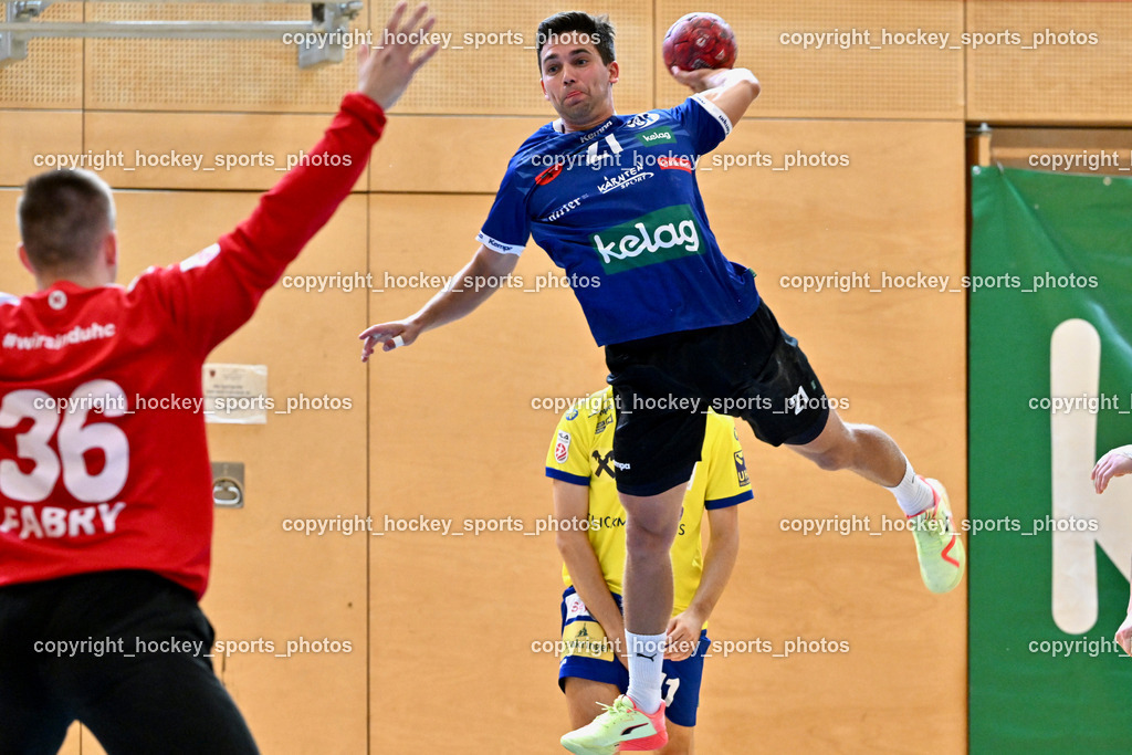 SC Ferlach vs. UHC Hollabrunn | #36 FABRY Samuel UHC Hollabrunn, #21 GARTNER Tine SC Ferlach, SC Ferlach vs. UHC Hollabrunn, SC Ferlach vs. UHC Hollabrunn am 20.09.2025 in Ferlach (Ballspielhalle Ferlach), Austria, (Photo by Bernd Stefan)