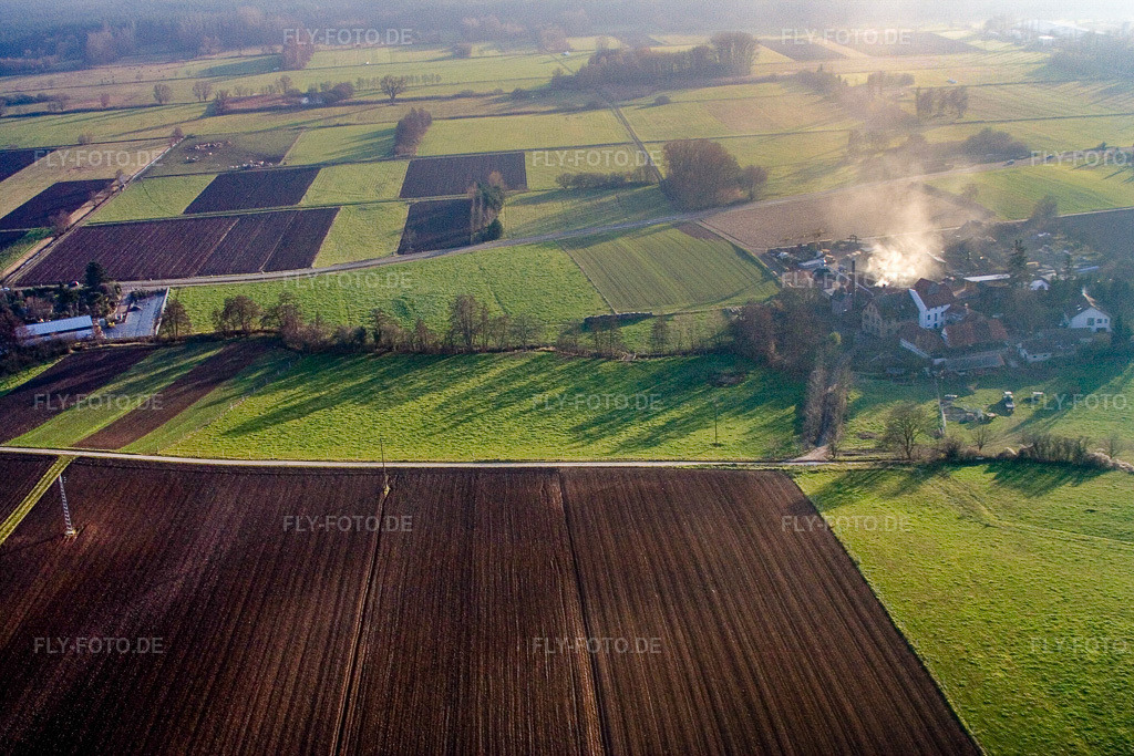 Luftbild: Schaidt, Schaidter Mühle im Ortsteil Schaidt in Wörth im Bundesland Rheinland-Pfalz in Deutschland. Foto: IMG_14815.jpg vom 30.11.2008 durch Werner Riehm/FLY-FOTO.de
