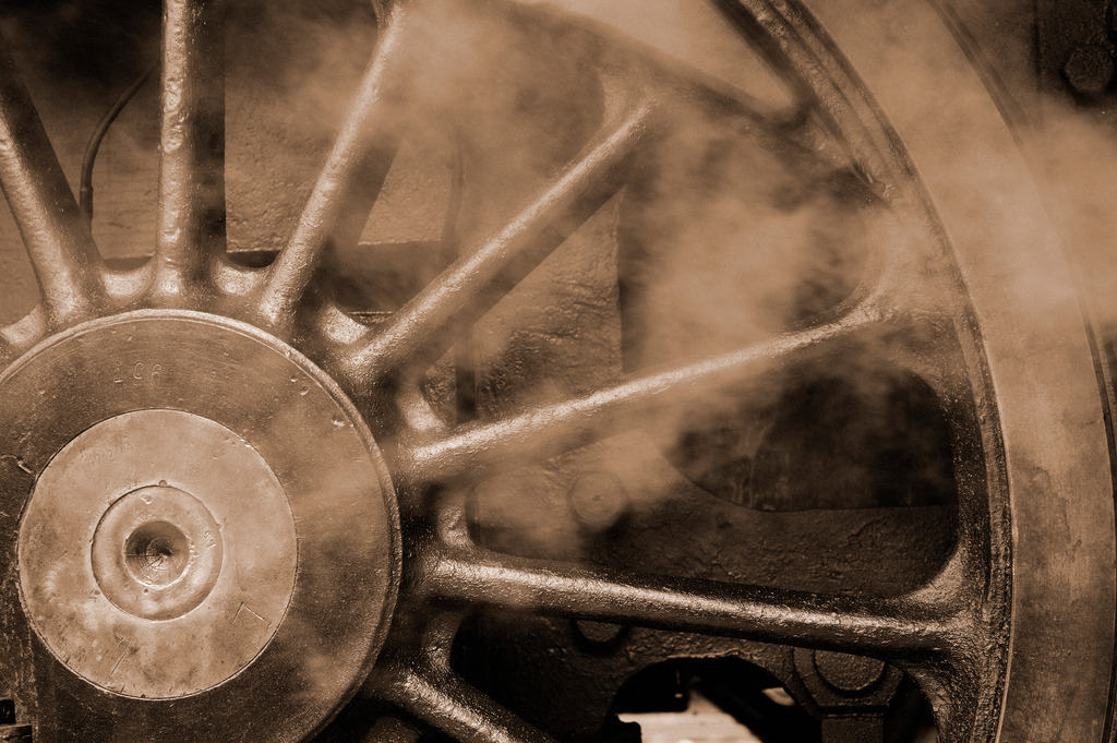 Dampflokomotive Detail Raeder | Ernstbrunn, Austria - May 04, 2011: Dampflokomotive Detail Raeder. - Realisiert mit Pictrs.com