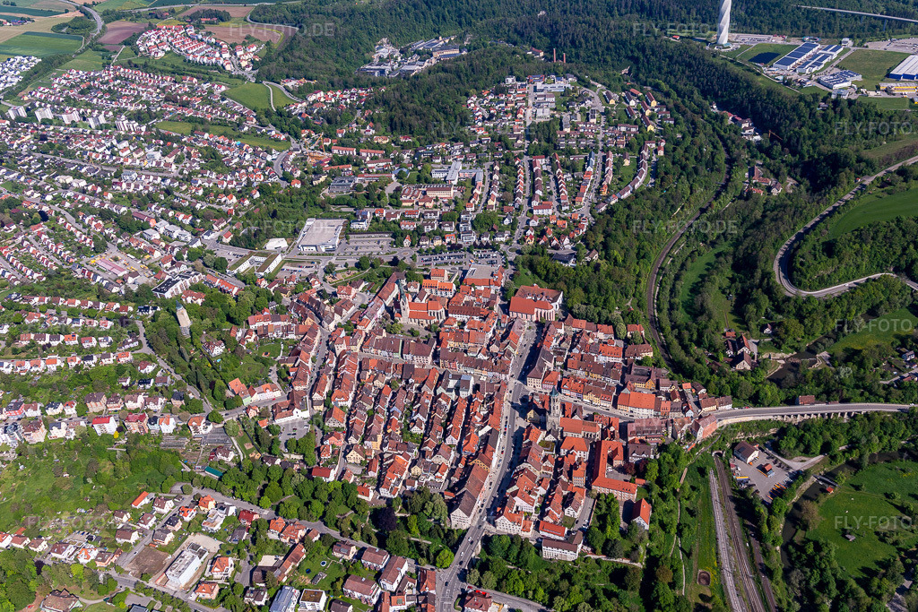 Luftbild: Altstadt in Rottweil im Bundesland Baden-Württemberg in Deutschland. Foto: IMG_114484.jpg vom 30.05.2019 durch Werner Riehm/FLY-FOTO.de