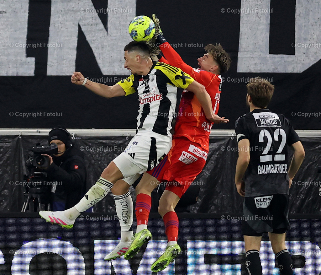 A_LUI_02042025_19 | SPORT FUSS OEFB-CUP HALBFINALE LASK -WAC 02.04.2025 IM BILD:NIKOLAS POLSTER(WAC) UND ROBERT ZULJ (LASK) FOTO:FOTOLUI/MW