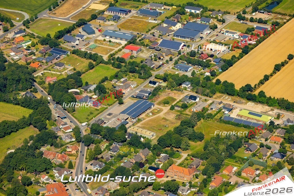 Die Luftaufnahme Gewerbegebiet - Schafflund wurde 2022 vom Flugzeug aus (keine Drohne) erstellt. Hohe Auflösung -für große Poster und Wandbilder geeignet - Garantiert!