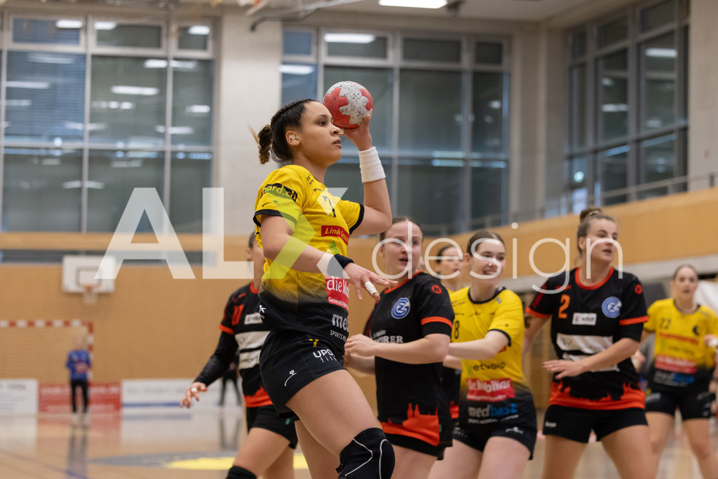 Handball I Frauen I Saison 2025-2026 I Handball Swiss Premium League 1 | Women I Round 5 I  Yellow Winterthur - GC Amicitia Zürich I 15.03.2026 | 7 Stephania Oliveira De Almeida (ES) (Yellow Winterthur) – Rückraum rechts - Realisiert mit Pictrs.com