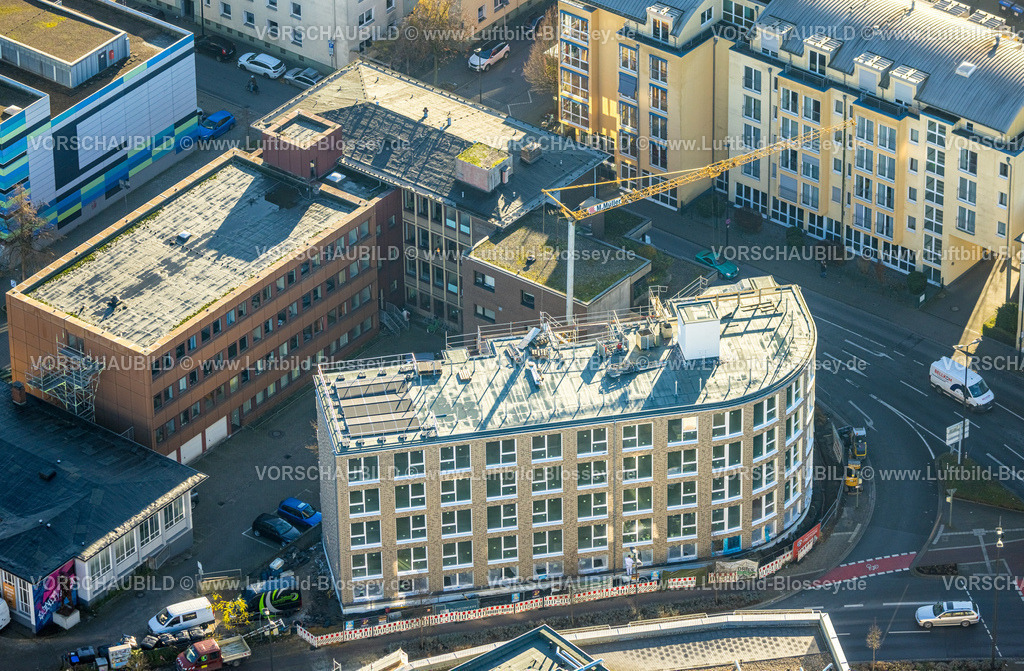Hamm251202123 | Luftbild, Baustelle Neubau Appartement-Gebäude für studentisches Wohnen an der Straßenkreuzung Neue Bahnhofstraße Ecke Friedrichstraße neben dem Gesundheitsamt, Mitte, Hamm, Ruhrgebiet, Nordrhein-Westfalen, Deutschland