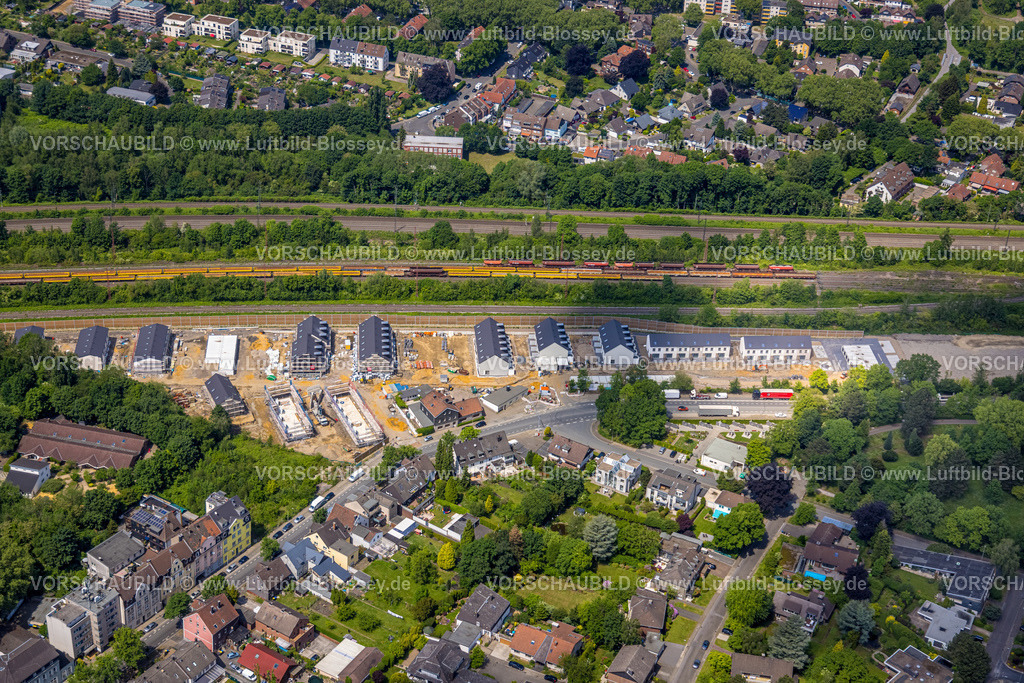 Herne220503068 | Luftbild, Baustelle mit Neubau Wohnsiedlung an der Horsthauser Straße, Herne-Mitte, Herne, Ruhrgebiet, Nordrhein-Westfalen, Deutschland