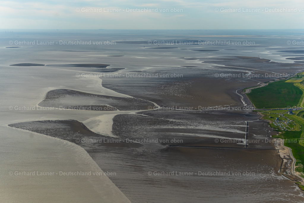 4030516 | Wattstrukturen in der Weser bei Wremen
