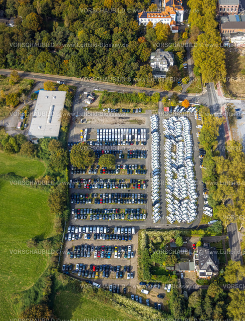 Kamp-Lintfort241013882 | Luftbild, PKW Neuwagen Parkplatz Bendsteg, Lintfort, Kamp-Lintfort, Ruhrgebiet, Nordrhein-Westfalen, Deutschland