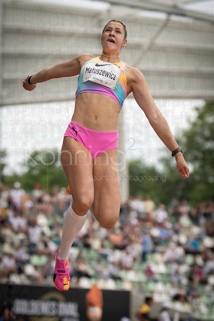 Golden Oval; Dresden, 31.05.2026 | DRESDEN , GERMANY - MAY 31:  Anna Matuszewicz (POL / Poland) competes in the long jump during the Golden Oval Continental Tour Silver meeting on May 31, 2026 at Heinz-Steyer-Stadion in Dresden, Saxony, Germany.