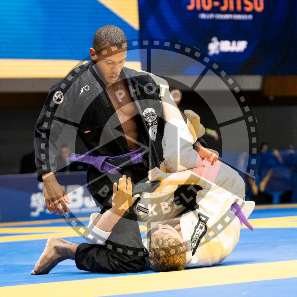 20240123PBB00036 | Fighters compete during the second day of the IBJJF European Championship in Paris, France, on January 23, 2024.