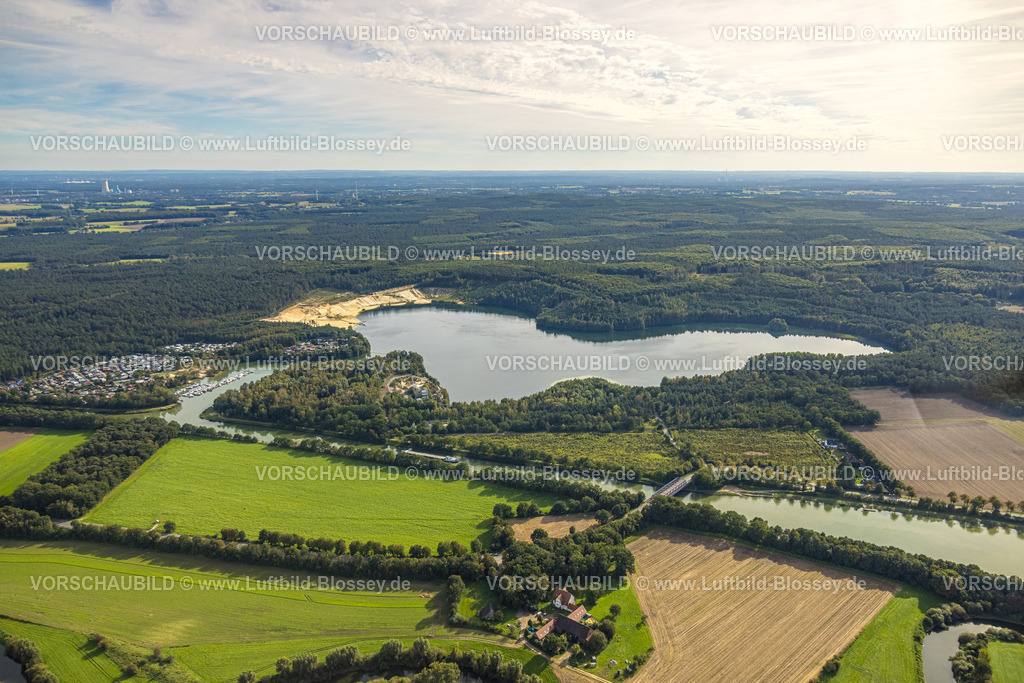 Haltern230905887 | Luftbild, Baggerloch Flaesheim, Marina und Freizeitpark Flaesheim am Wesel-Datteln-Kanal,  Haltern am See, Ruhrgebiet Münsterland, Nordrhein-Westfalen, Deutschland
