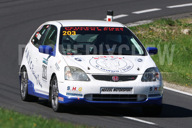FIA European Hill Climb Championship – Rechberg 2026 | FIA European Hill Climb Championship at Rechberg, held from 24 to 26 April 2026 near Tulwitz, Styria, Austria. The image shows Franz PAIREDER (AUT) Honda Civic Type R.