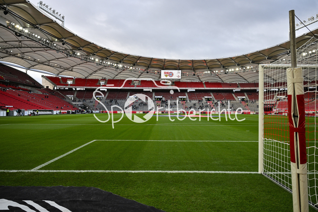 VfB Stuttgart - FC Bayern München | STUTTGART, GERMANY - 06. DECEMBER: Die Arena in Stuttgart ist bereit für den Süd-Schlager zwischen dem VFB und den Bayern vor dem Bundesligamatch zwischen dem VfB Stuttgart und dem FC Bayern München am 13. Spieltag in der MHP Arena