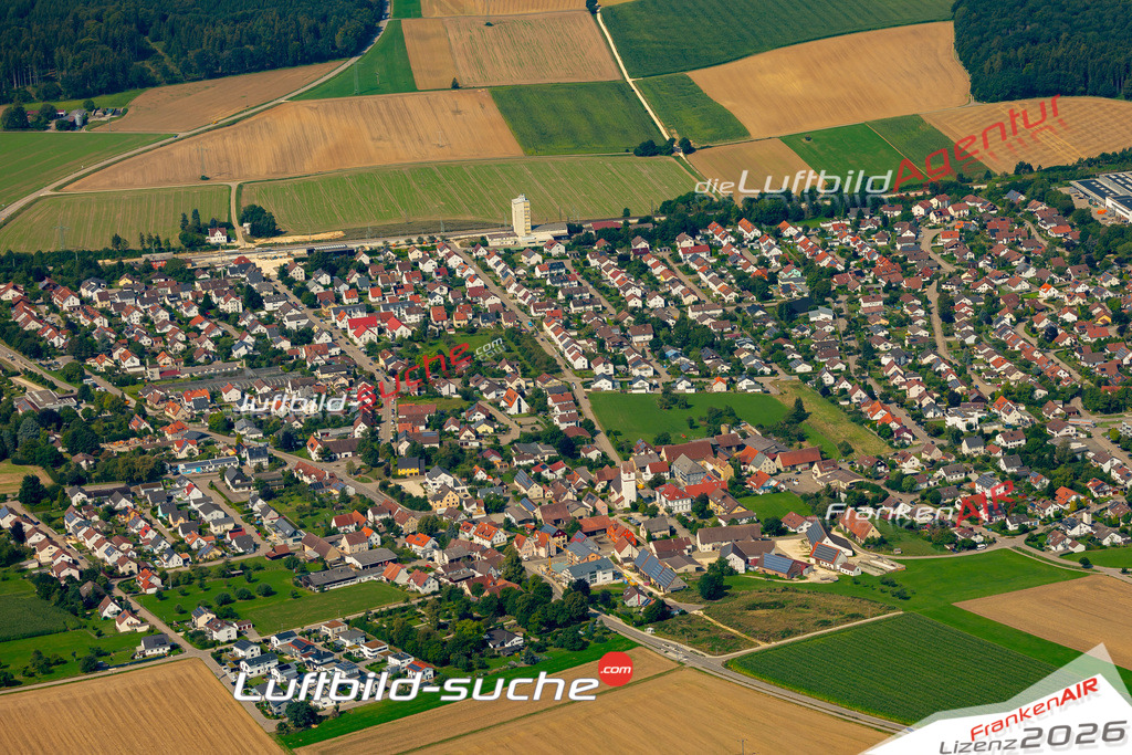 Das Luftbild zeigt :  Beimerstetten - Die Luftaufnahme wurde 2024 vom UL-Flugzeug aus erstellt ( keine Drohne ) - Hochauflösende Luftaufnahme - Für grossformatige Ausdrucke geeignet. Die Geschenkidee !Mit Lizenz und Bildrechte bestellbar