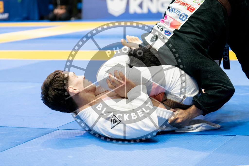 20240124PBB01664 | Fighters compete during the second day of the IBJJF European Championship in Paris, France, on January 24, 2024.