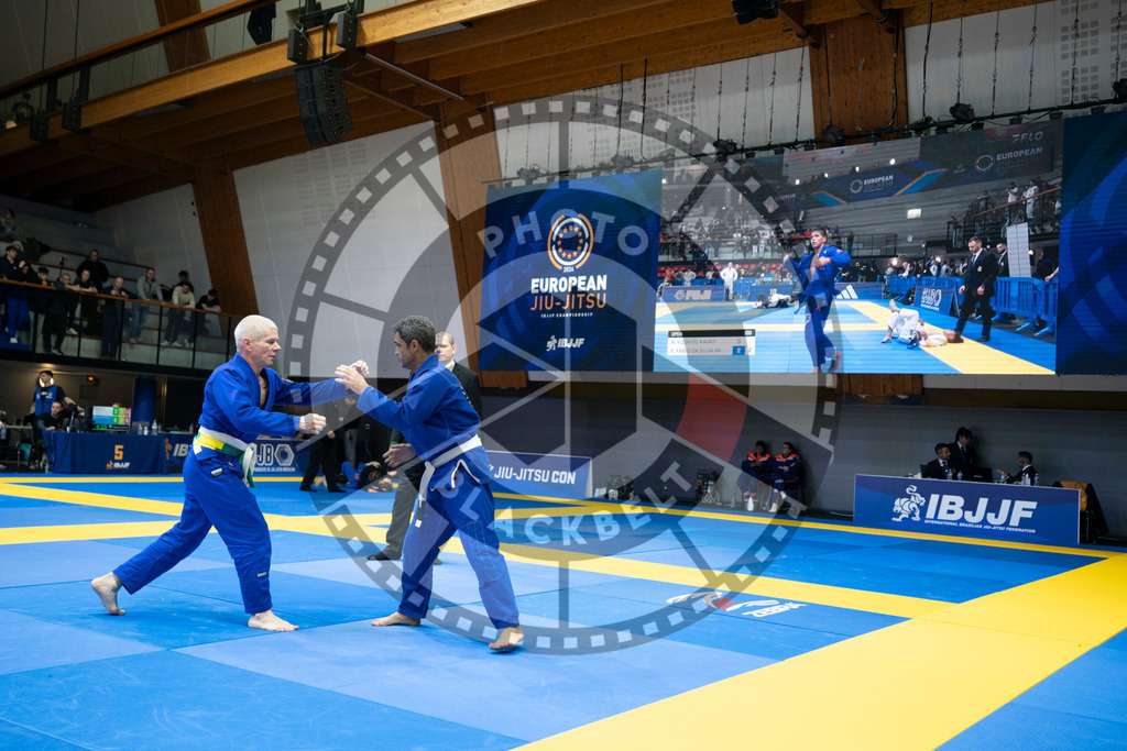 20240119PBB3732 | Fighters compete during the IBJJF European Championship in Paris, France, on January 19, 2024.
