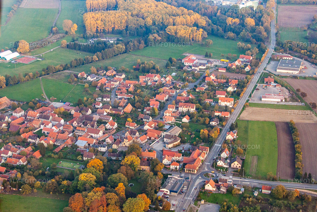 Aerial view: View of the town in the district Altenstadt in Wissembourg in the state Bas-Rhin, France.Photo: IMG_54267.jpg taken on 10/21/2012 by Werner Riehm/FLY-FOTO.comResolution of the original: 4534 x 3023 px