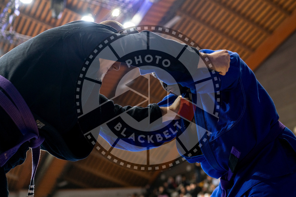 20240123PBB01506 | Fighters compete during the second day of the IBJJF European Championship in Paris, France, on January 23, 2024.