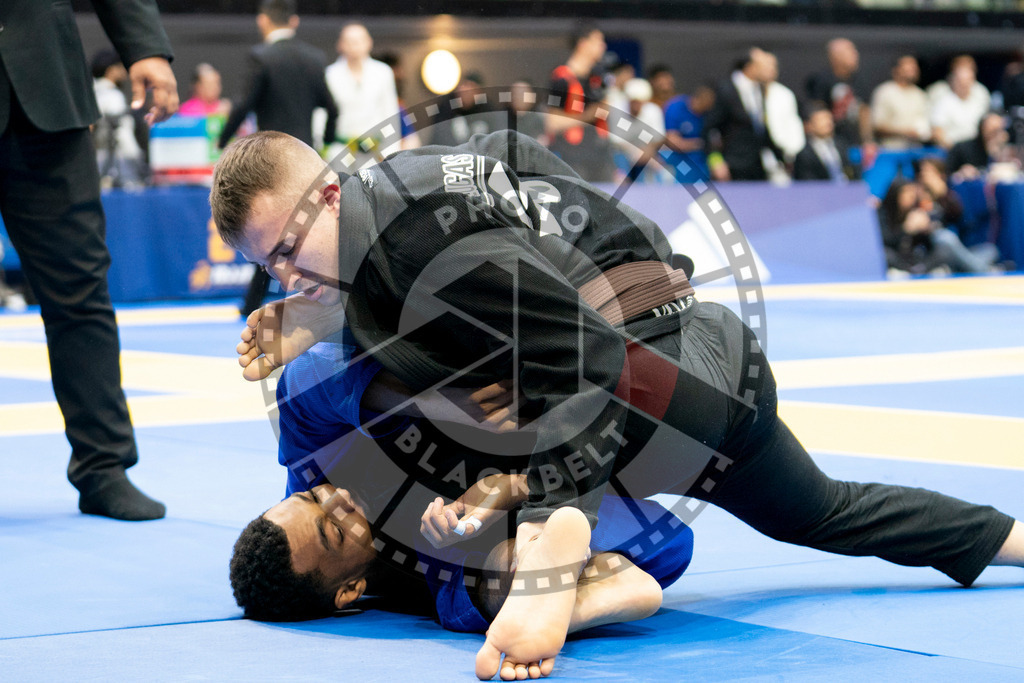 20240124PBB03127 | Fighters compete during the second day of the IBJJF European Championship in Paris, France, on January 24, 2024.