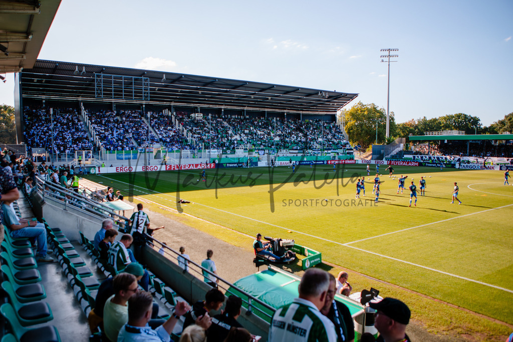 DFB-Pokal 2025/2026, 1. Runde: SC Preußen Münster - Hertha BSC Berlin | Münster, 18.08.2025: DFB-Pokal 2025/2026, 1. Runde, SC Preußen Münster gegen Hertha BSC Berlin im LVM-Preußenstadion in Münster.(Foto: sportfotografie.ms | Markus Paletta) - Realisiert mit Pictrs.com