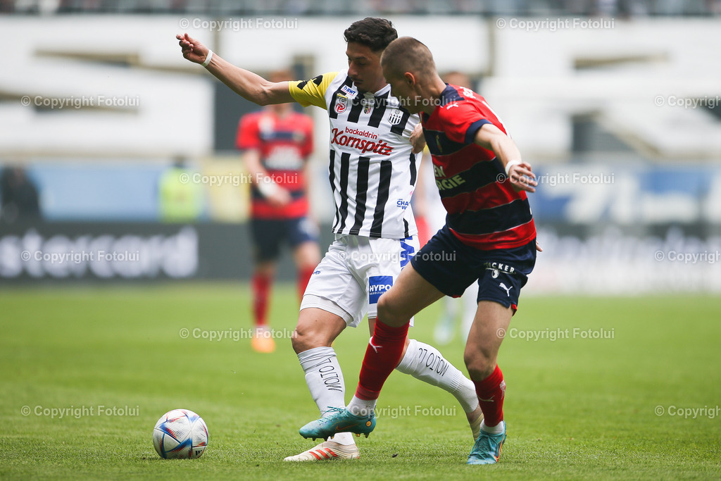 A_LUI_20230423_0017 | SPORT FUSSBALL ADMIRAL BUNDESLIGA 2022/23 LASK VS SC RAPID

IM BILD: Robert Zulj (Lask), Aleksa Pejic (Rapid)
FOTO:FOTOLUI/UW