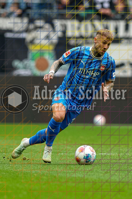 04.04.2026, GER, Fussball, Herren, 1. BL, Saison 2025/2026, Borussia Mönchengladbach - 1. FC Heidenheim | Niklas Dorsch (Heidenheim) in Aktion am Ball, Einzelaktion 
