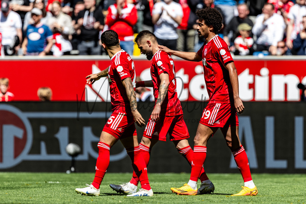 Fortuna Düsseldorf vs. Karlsruher SC | Düsseldorf, 30.04.2023: 2. Bundesliga, 30. Spieltag, Fortuna Düsseldorf gegen Karlsruher SC in der Merkur Arena in Düsseldorf. Foto: sportfotografie.ms | Markus Paletta - Realisiert mit Pictrs.com