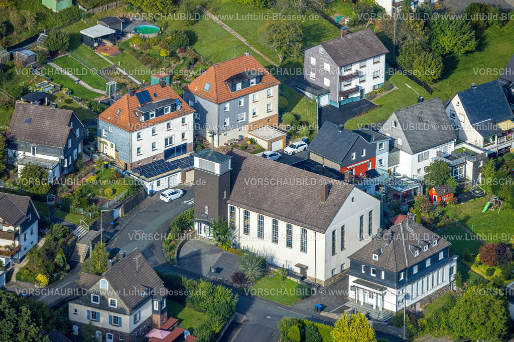 Siegen230912089 | Luftbild, Evang. Freikirche, Bornstraße, Birlenbach, Siegen, Siegerland, Nordrhein-Westfalen, Deutschland
