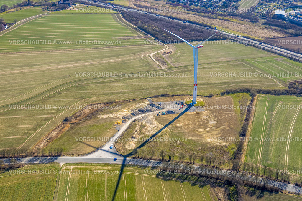 Witten250300818 | Luftbild, Windpark und Windrad Neubau im Salinger Feld, Vöckenberg und Baroper Straße, Eichlinghofen, Dortmund, Ruhrgebiet, Nordrhein-Westfalen, Deutschland
