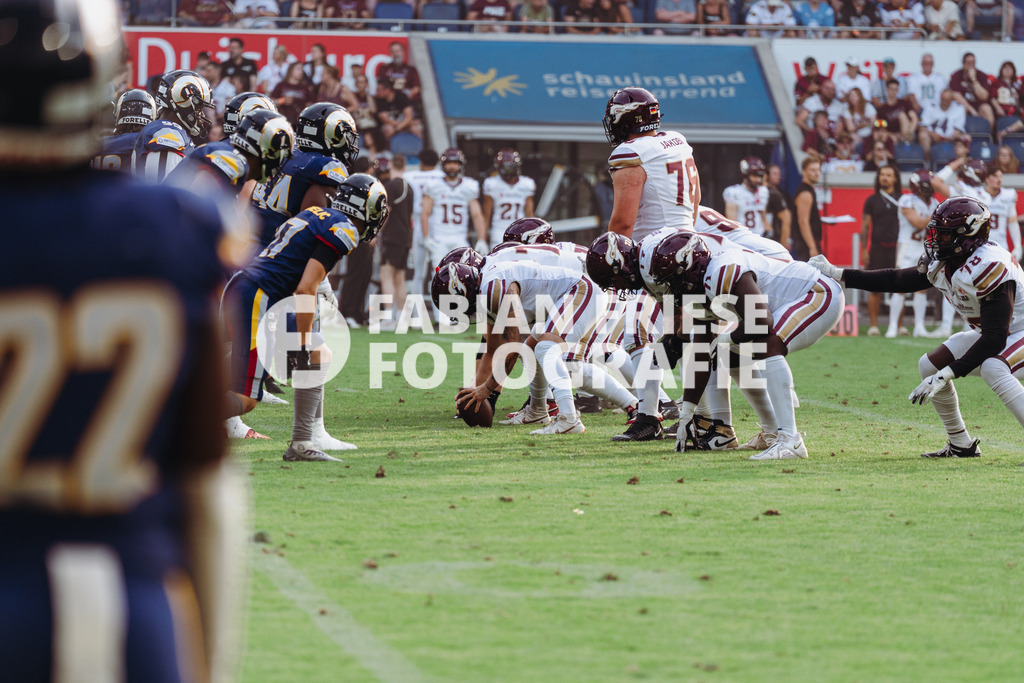 GER Rhein Fire vs. Alpine Rams, American Football, AFLE, Saison 2026, 01.08.2026 | GER Rhein Fire vs. Alpine Rams, American Football, AFLE, Saison 2026, 01.08.2026Foto: Eibner-Pressefoto/Fabian Friese - Realisiert mit Pictrs.com