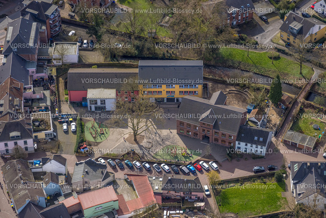 Dinslaken240308825 | Luftbild, Gartenschule Grundschule, Fluss Rotbach, Dinslaken, Nordrhein-Westfalen, Deutschland