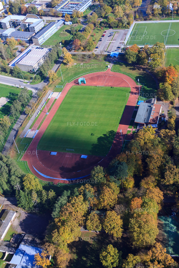 Luftbild: Bienwald-Stadion in Kandel im Bundesland Rheinland-Pfalz in Deutschland. Foto: IMG_34484.jpg vom 26.10.2010 durch Werner Riehm/FLY-FOTO.deTSV 1886 Kandel Leichtathletik - mit uns Spaß am Sport