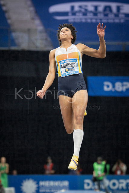 ISTAF Indoor; Duesseldorf, 24.01.2026 | DUESSELDORF, GERMANY - JANUARY 24:  Long jumper Malaika Mihambo (GER) during the ISTAF Indoor Dusseldorf at PSD Bank Dome on January 24, 2026 in Duesseldorf, Germany. 