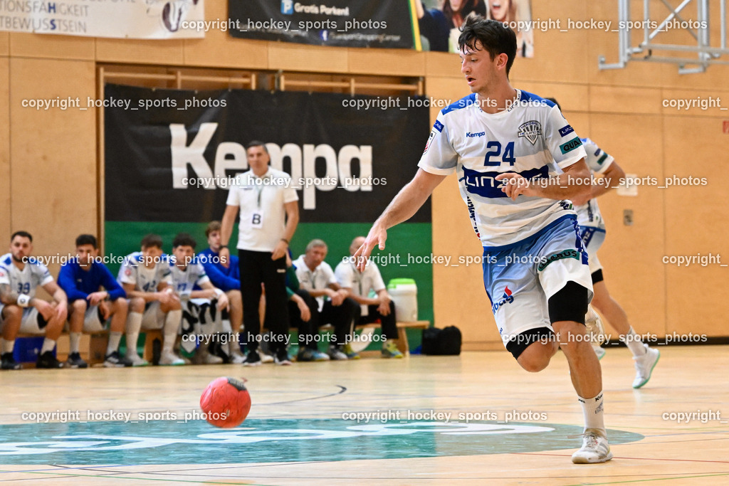 SC Ferlach vs. HC Linz AG 11.10.2023 | #24 BACHMANN Moritz HC LINZ, SC Ferlach vs. HC Linz AG 11.10.2023, SC Ferlach vs. HC Linz AG am 11.10.2023 in Ferlach (Ballspielhalle Ferlach), Austria, (Photo by Bernd Stefan)