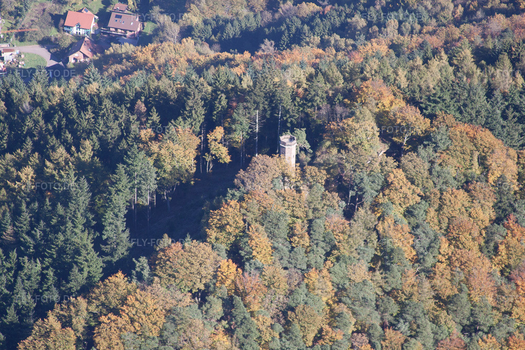 Luftbild: Rehbergturm in Waldrohrbach im Bundesland Rheinland-Pfalz in Deutschland. Foto: IMG_34778.jpg vom 26.10.2010 durch Werner Riehm/FLY-FOTO.de