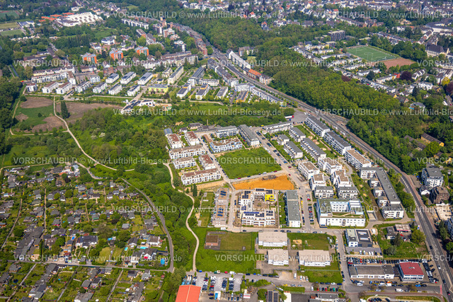 Duesseldorf240501053 | Luftbild, Neubau Wohngebiet Hallesche Straße und Wohngebiet Am Quellenbusch mit Park,  Torfbruchstraße, Gerresheim, Düsseldorf, Rheinland, Nordrhein-Westfalen, Deutschland