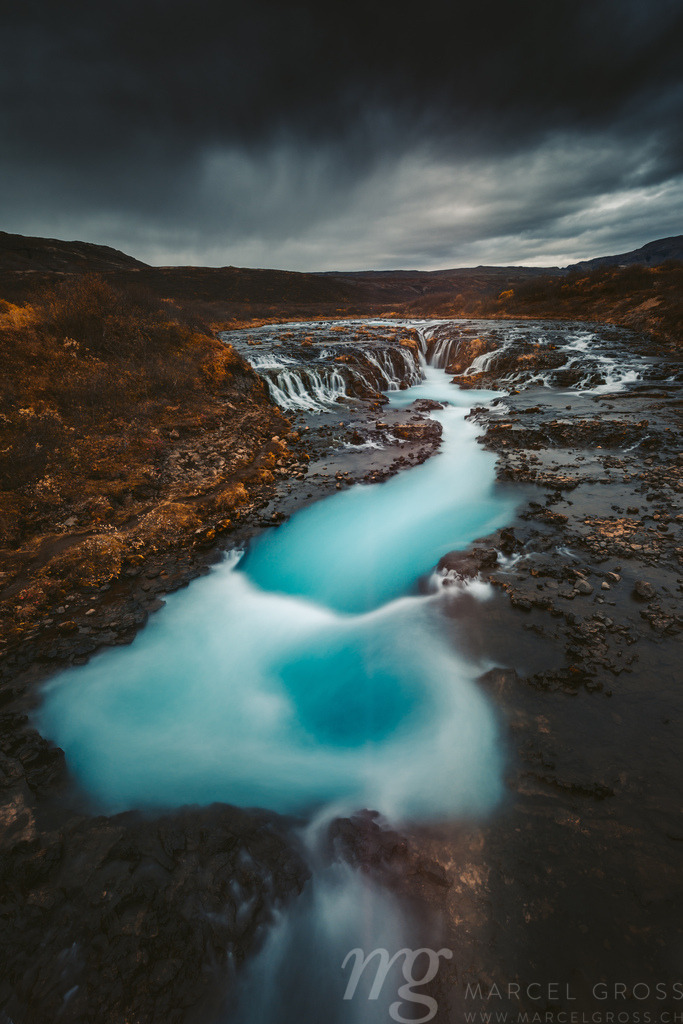 Natürlicher Whirlpool | longexposure picture of a stream called Brúarfoss, Iceland - Realisiert mit Pictrs.com