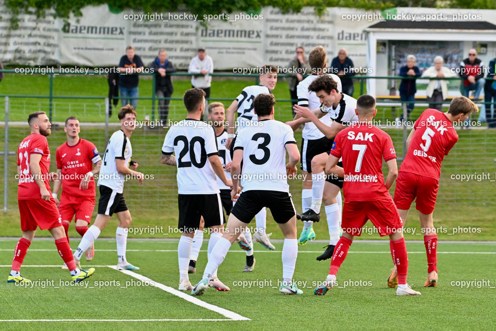SV Spittal vs. SAK | #23 Kristian Sredojevic SAK, #24 Zoran Vukovic SAK, #20 Igor Kondic SV Spittal, #3 Killian Brandner SV Spittal, #7 Hrvoie Jakovljevic SAK, #5 Jakob Geister SAK, #9 Samuel Müllmann SV Spittal, #22 Max Steinthaler SV Spittal, SV Spittal vs. SAK, SV Spittal vs. SAK am 24.05.2024 in Spittal an der Drau (Goldeck Stadion), Austria, (Photo by Bernd Stefan)