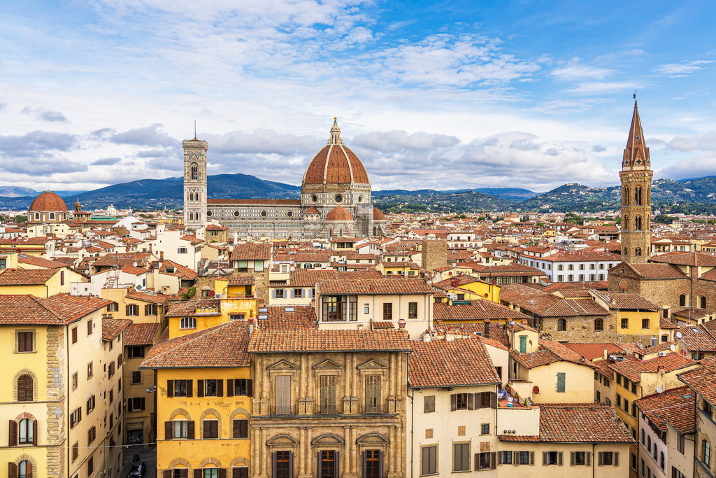Blick über die Altstadt von Florenz in Italien | Blick über die Altstadt von Florenz in Italien.