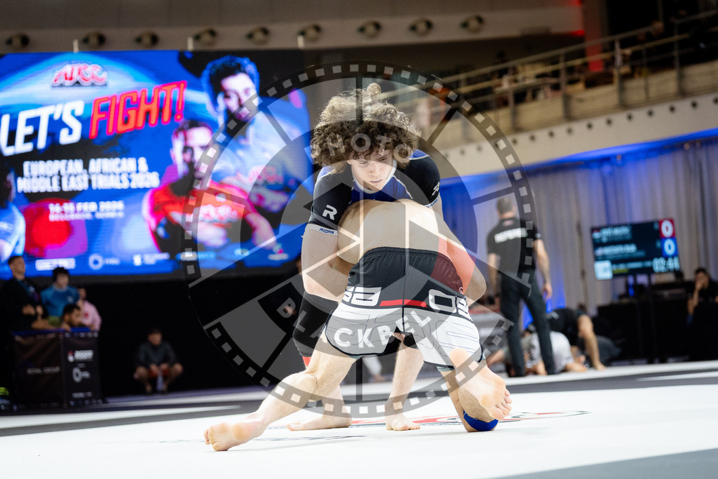 20260214PBB2804 | Fighters compete during the ADCC European Trials  competition day 1 in Belgrade, Serbia, on February 14, 2026.