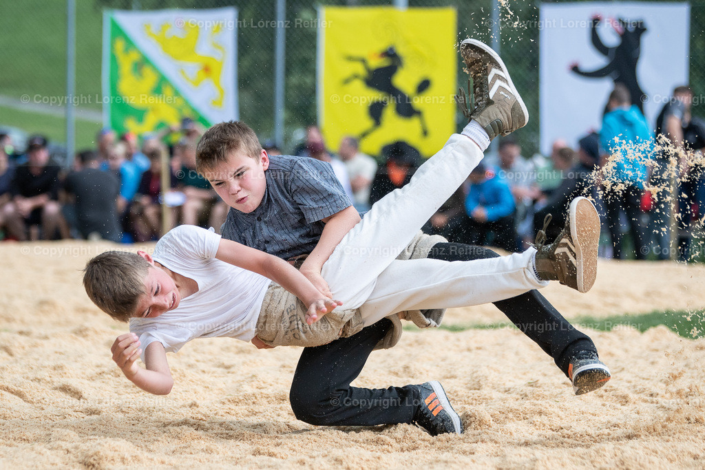 Schwingen -  Appenzeller Kantonal Nachwuchsschwingertag 2024 | Hundwil, 6.7.24, Schwingen - Appenzeller Kantonal Nachwuchsschwingertag.