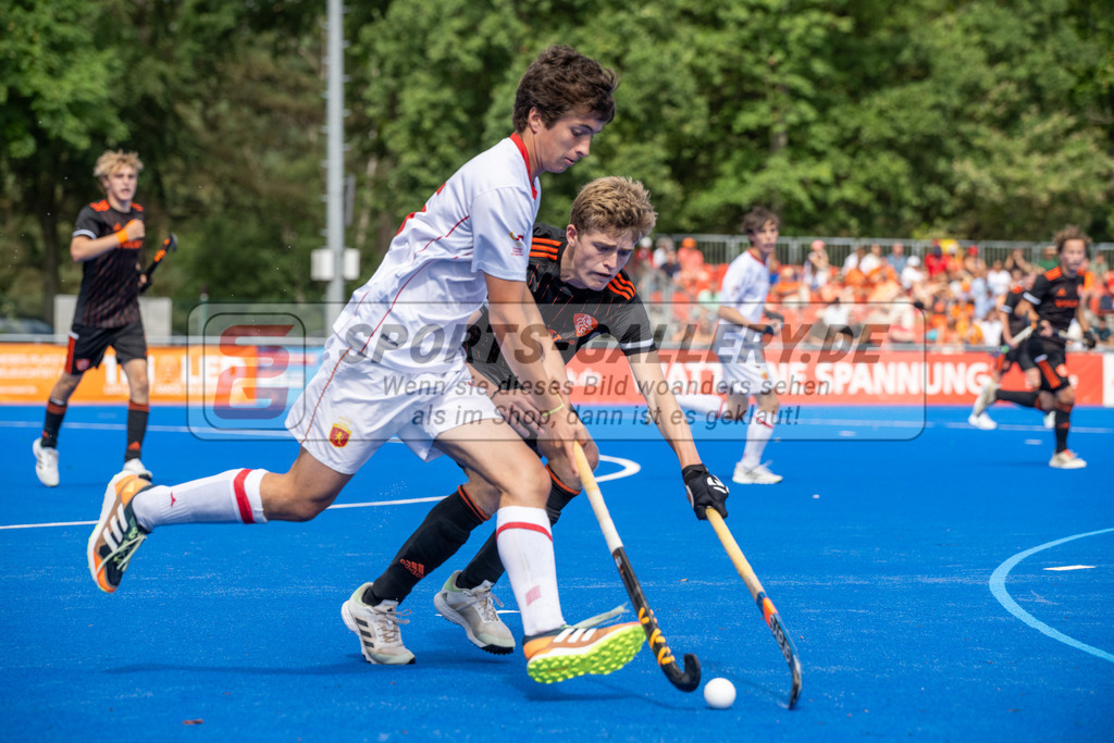SFE_20230716_0154 | EuroHockey EM U18 Boys 3th 4th Netherlands vs Spain am 16.07.2023 in Krefeld (Gerd-Wellen-Hockeyanlage), Photo: Stephan Fehrmann 2023 (Sports-Gallery)