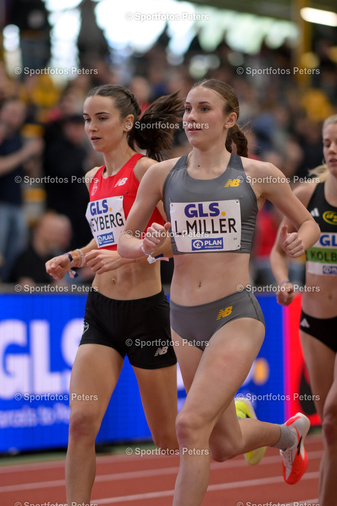 DM Halle 2026_Samstag-04 | 28.02.2026, xkaix, Leichtathletik Deutsche Meisterschaften Halle 2026,  v.l. Lotte Meyberg (TSV Bayer o4 Leverkusen), Lera Miller (VfL Löningen) - Realisiert mit Pictrs.com